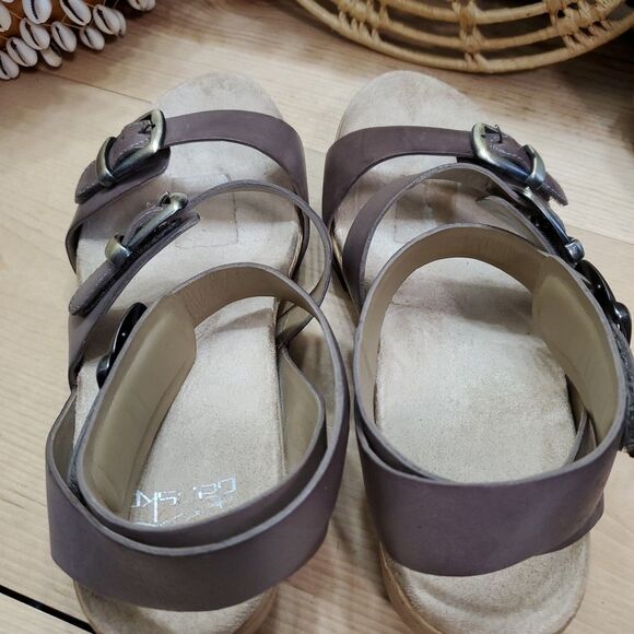 Dansko Women's 7/37 Lou Sandal EVA Burnished Leather Open Toe Buckle Comfort - Picture 12 of 15